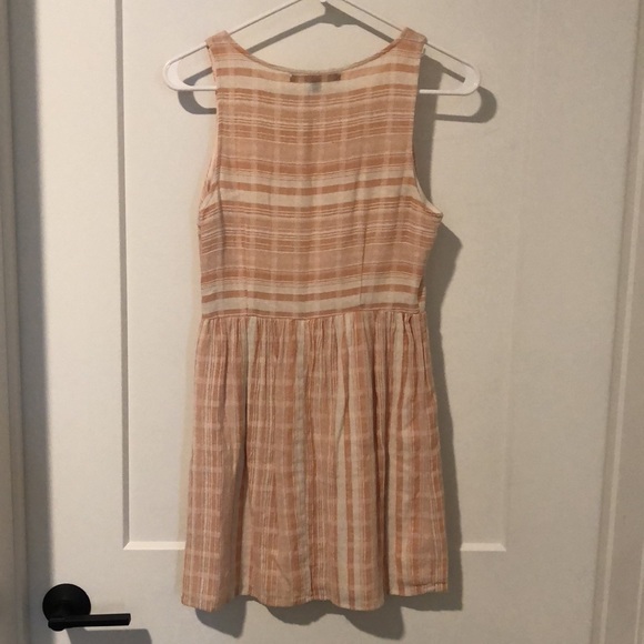 One Clothing Salmon and White Striped Dress Size: S - Picture 2 of 4